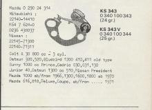Ignition contact set KS339 Datsun 410 411 Cedric Daihatsu Isuzu Honda
