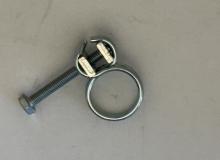 Double Wire Screw Hose Clamp - 9,5-12 mm - Zinc Plated Steel