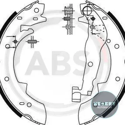 Brake shoe kit Renault 16, BMW E30, Peugeot 304, Volvo 340