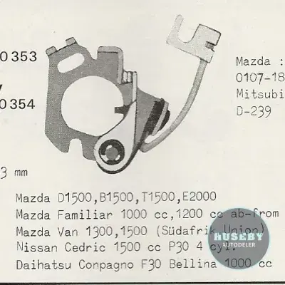 Igtinion contact set Mazda 1500 1000 Nissan Cedric 1500 0107-18-210B