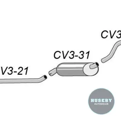 Simons Exhaust system standard Volvo Amazon B18/B20 sedan