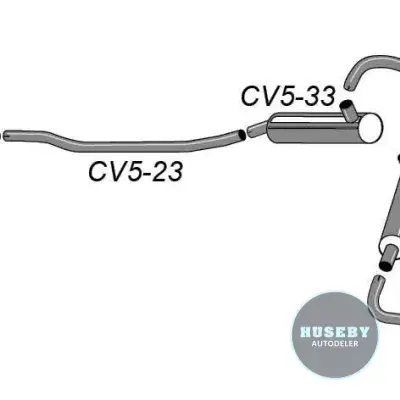 Simons Exhaust system standard Volvo 140 B18/B20