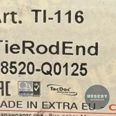 Tie rod end Nissan Bluebird 910 48520Q0125, 48520S0101, 48520S0102, 48520S0125, TI-116 